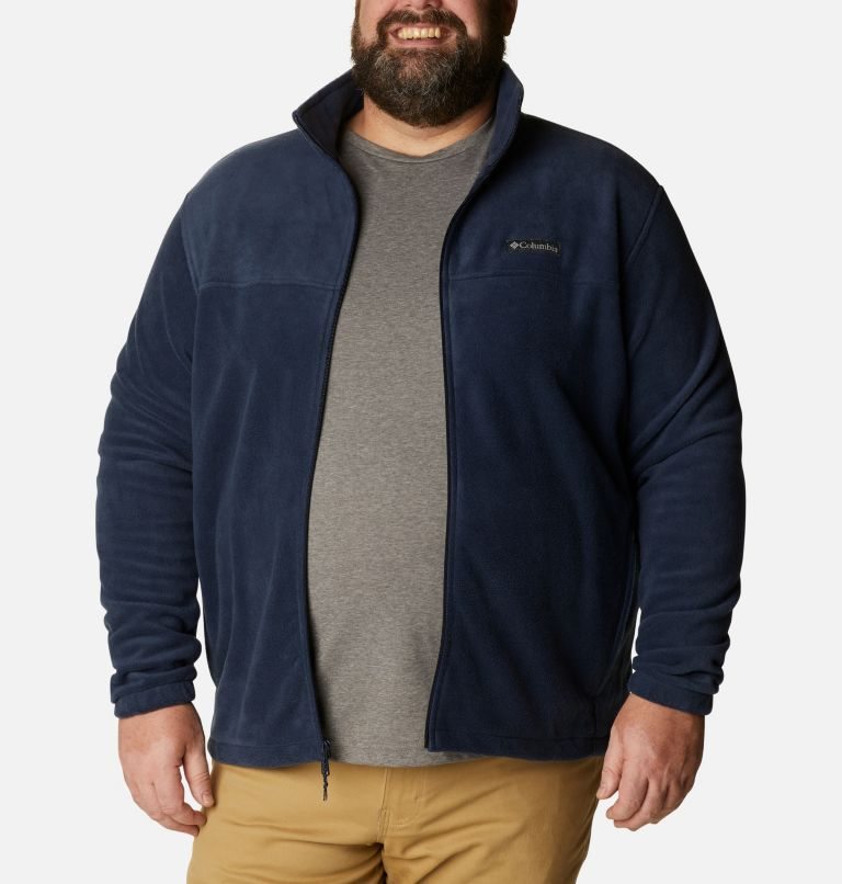 Men's Columbia Steens Mountain 2.0 Full Zip Fleece Jackets Navy | Plus Size CA-L68C5